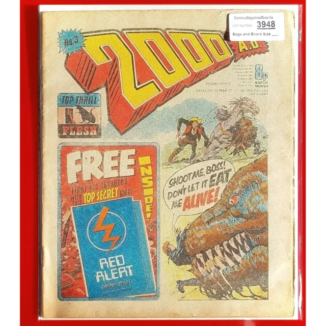 2000AD Prog 3 2nd Judge Dredd Appearance Comic Book Issue 12 3 UK 1977 (set . .