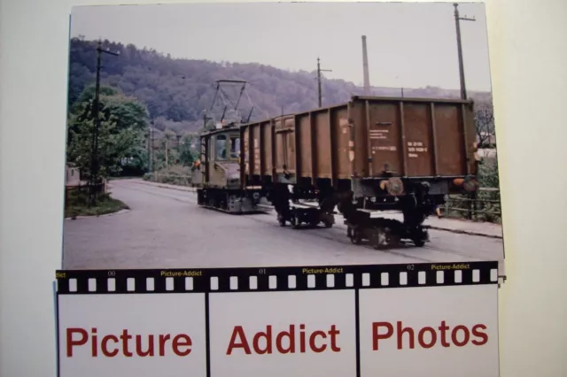 Foto Straßenbahn Meissen-Triebischtal, Güterstraßenbahn E-Lok Nr. 1, Rollböcke