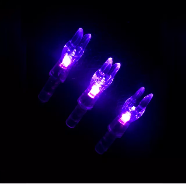 6PK Led Lighted Arrow Nocks for ID 5.3mm Compound Bow Arrow Nock Toolless Design