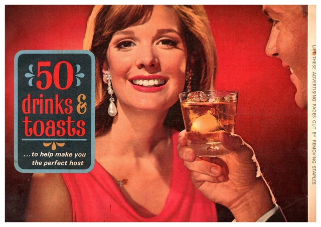 1960s Southern Comfort Whiskey Liqueur 50 Drinks Toast Booklet Cocktail Guide