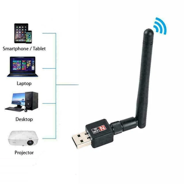 Lot De 5 Clés WiFi USB Mini 150 Mbps - Adaptateur Sans Fil Pour PC - Installation Facile Via CD - Portée Longue Distance - 2.4 GHz