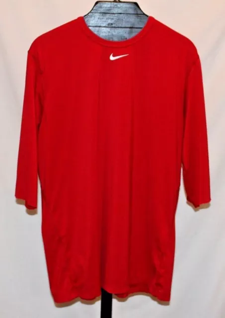 Nike Team Pro Genuine Baseball Merchandise MLB Red Athletic Shirt XXL Ships FREE