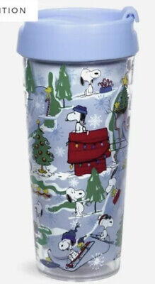 Vera Bradley Ski Slope Snoopy Travel Mug Coffee Tea Tumbler Hot