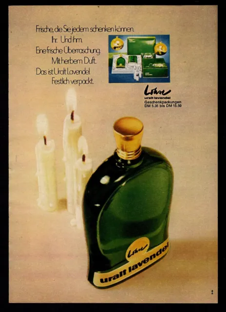 3w6856/ Alte Reklame von 1968 – LOHSE – URALT LAVENDEL