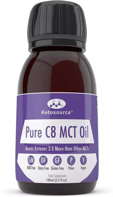 Pure C8 MCT Oil | Boosts Ketones 4X Versus Other MCTs | Supports Keto & Fasting