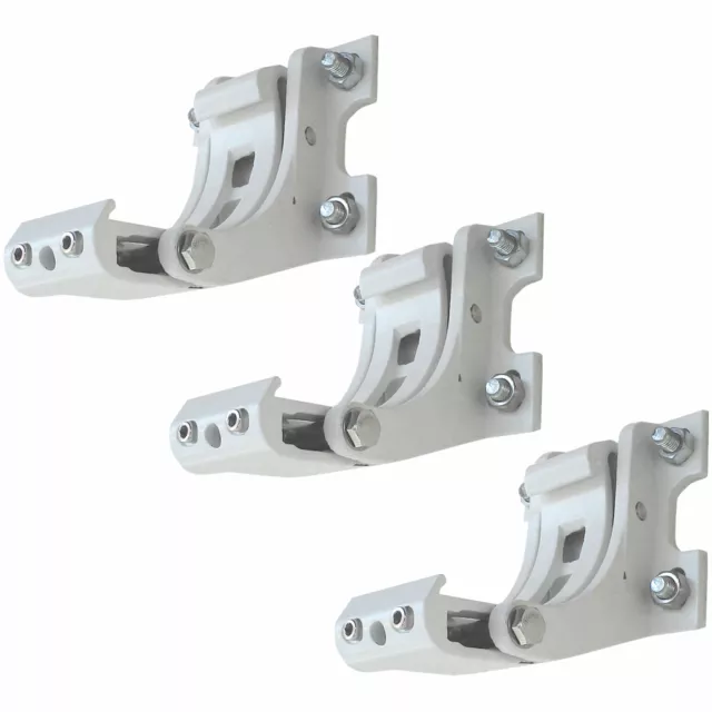 Juego de 3 soportes de pared para toldo H124, adaptador consola de pared montaje en pared, blanco