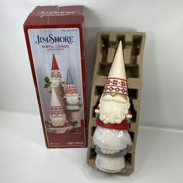 Jim Shore Heartwood Creek Christmas 2023 Holiday Nordic Gnome Figurines Set of 3