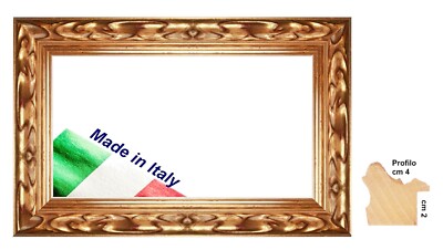 Kit Cornice In Legno Fai Da Te Per Quadri E Poster – Dimensioni 40x50 Cm – Profilo 3x1,3 Cm – Pronta Da Appendere