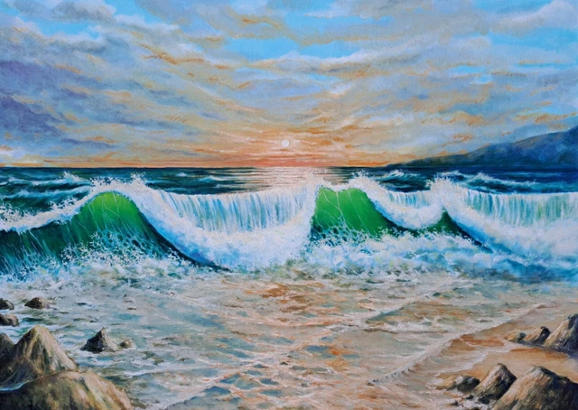 Marina di Giuseppe Aldi olio su tela 50x70