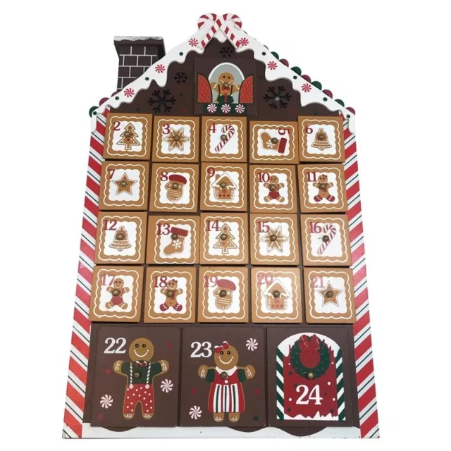 Heaven Sends Neuheit Lebkuchen Holz Weihnachten Beleuchtung Adventskalender