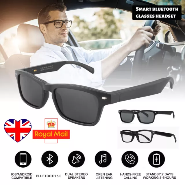 Wireless Bluetooth 5.0 Sunglasses Headset Polarized Smart Glasses Earphones Call