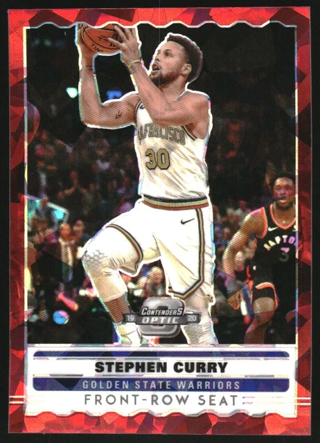 2019-20 Panini Contenders Optic Front Row Seat Red Cracked Ice #19 Stephen Curry