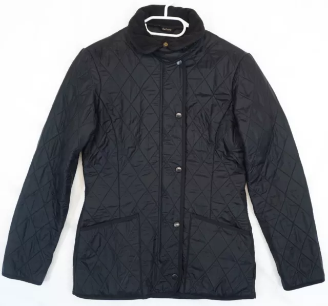 Barbour Ladies Polarquilt Black Quilted Field Jacket Size UK 8 or US 4