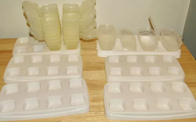 5 Sets Baby Cubes Food Storage Freezer Tray 2 Oz Storage Containers HUGE Lot + 4