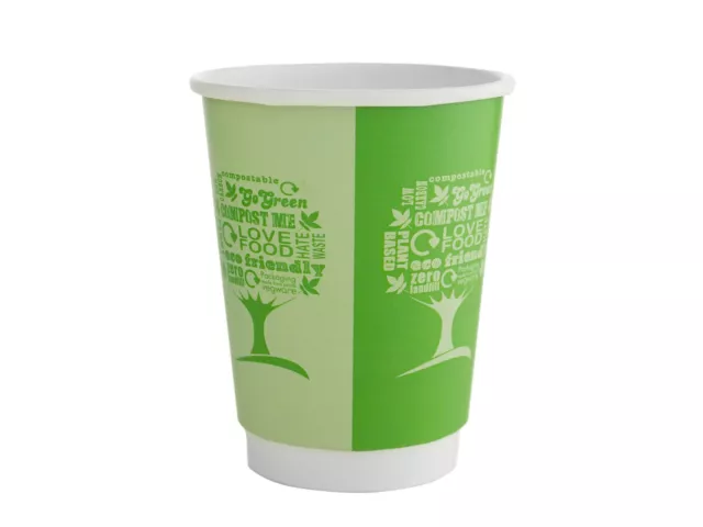 Vegware Green Tree Double Wall Hot Cups 12oz - 1x500