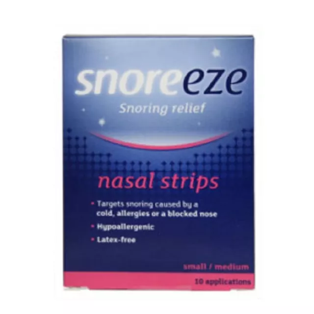 Snoreeze Snoring Relief Nasal Strips Small/Medium 10