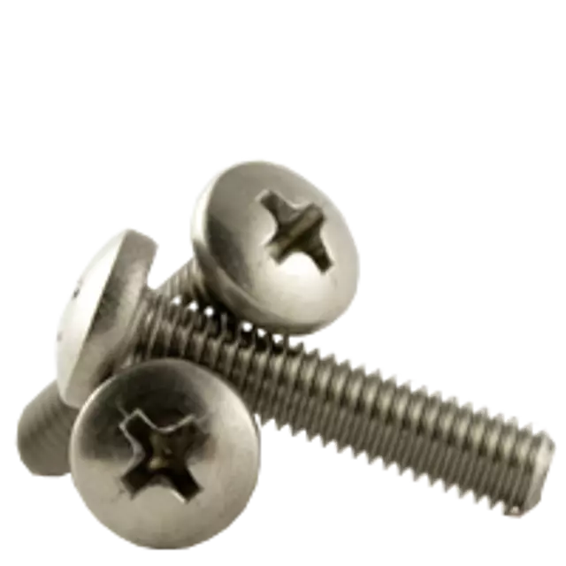 #6-32 x 5/16" Machine Screws, Phillips Pan Head, 18-8 SS A2, FT, Coarse, Qty 25