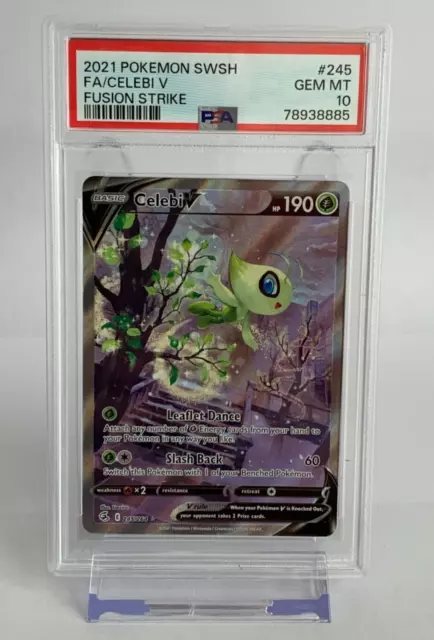 PSA 10 Celebi V #245/264 Pokemon Fusion Strike Alt Art GEM MINT 2021 SWSH