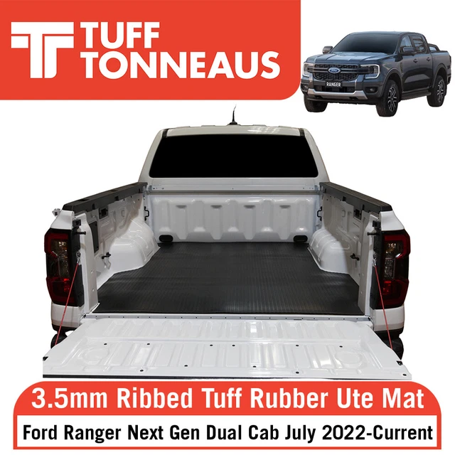 RUBBER UTE MAT For Ford Ranger Next Gen Dual Cab (July2022Curr) W/out