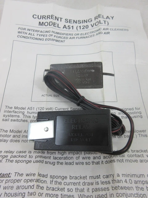 Humidifier A51 Electronic Current Sensing Relay 120 V Skuttle General Aprilaire