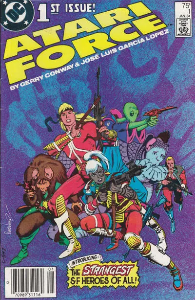 ATARI FORCE #1 F/VF, Garcia Lopez art, Newsstand, DC Comics 1984 Stock Image