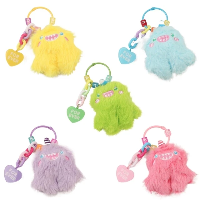 Cute Cartoon Monsters Doll Key Chain Plush Keychain Bag Pendant Accessory