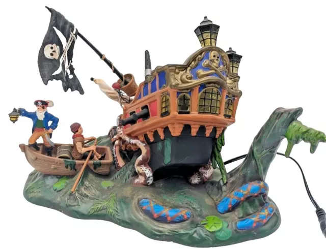 Department 56 Ship of Sea Phantoms Halloween Village Light Up Pirates 56.53227