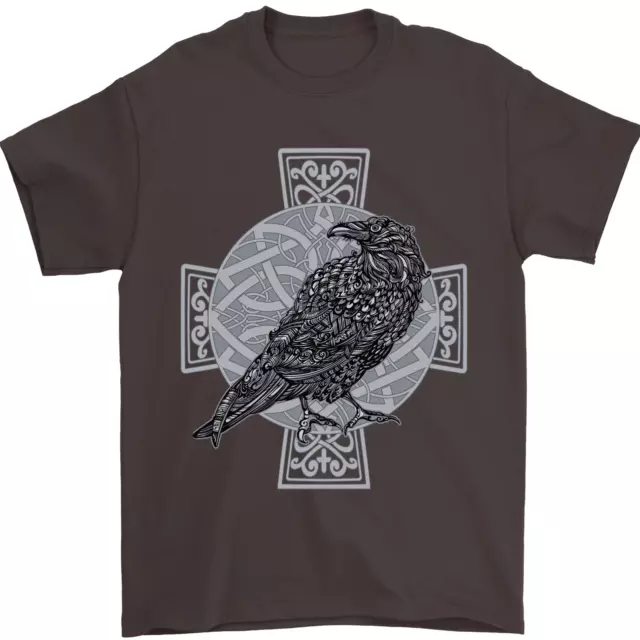 Odin Celtic Rabe Wikinger Tattoo Kreuz Rune Herren T-Shirt 100 % Baumwolle 3