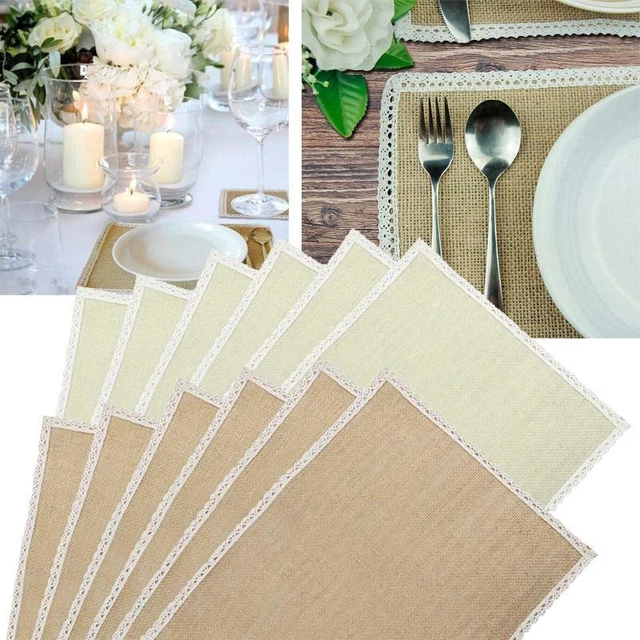 Tovagliette Americane Lavabili Rotonde | Set Di 6 | 36cm | Resistenti Al Calore | Blu Per Eventi - Foto 6