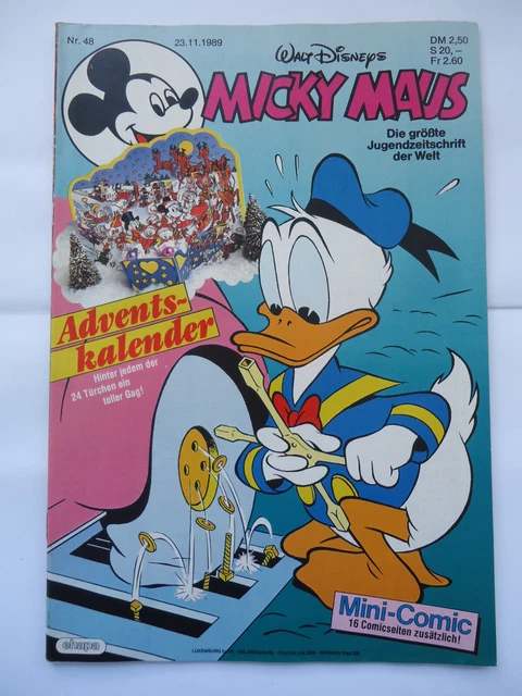 Micky Maus Heft Nr.48 vom 23.11.1989 mit Mini-Comic Nr.29 und Beilage