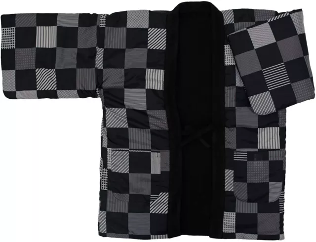 Japanese Kimono Hanten Warm Wear Winter Jacket Lsize Made in JAPAN reversible B1