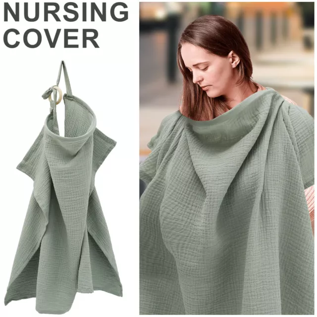 Nursing Cover Breathable Privacy Nursing Covers Soft Comfortable Cotton faFmN