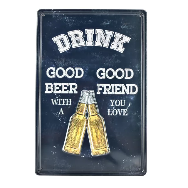 Drink good Beer Poster Vintage Metal Tin Signs Pub Bar Art Wall Decor