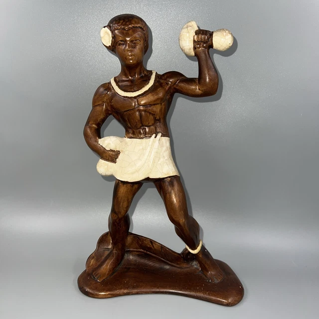 VINTAGE TREASURE CRAFT of Hawaii Male Hula Dancer Figurine