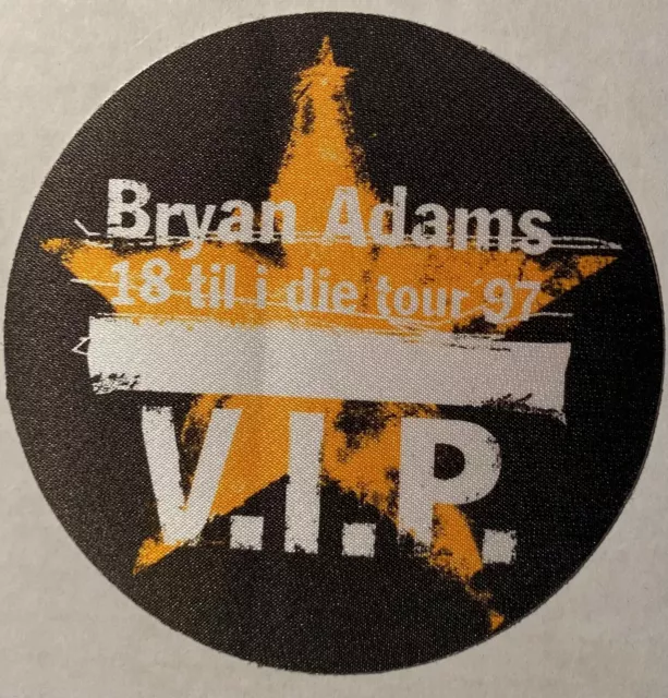 Bryan Adams 18 Till I Die 1997 Tour Backstage Pass VIP UNUSED VERY RARE TO FIND