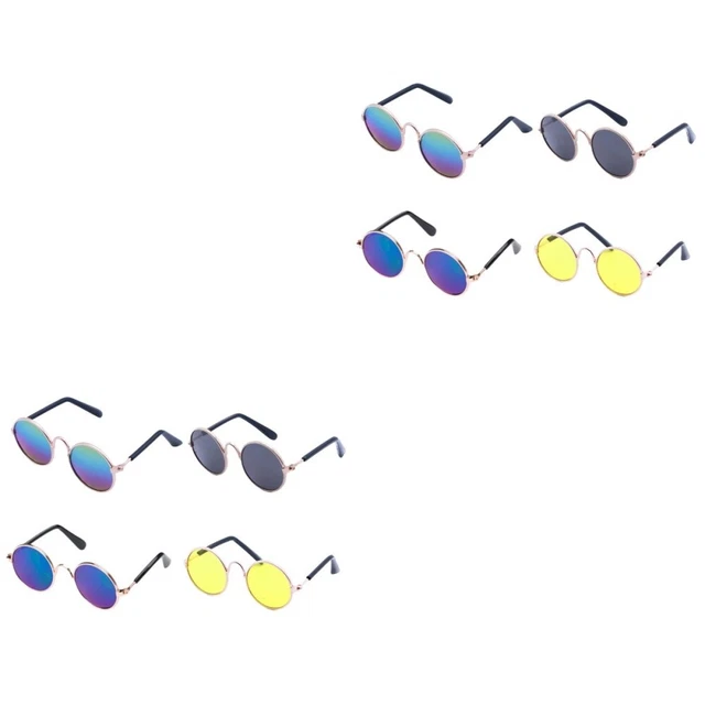2 gafas de sol para muñeca bebé gafas de sol en miniatura para artesanías gafas para cachorros