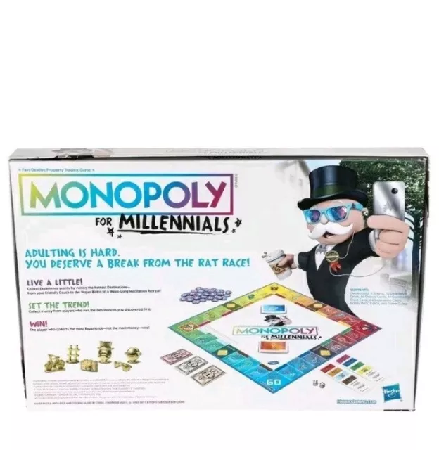 NEW Hasbro Monopoly for Millennials Millennial Board Game VHTF SHIPS FREE 2