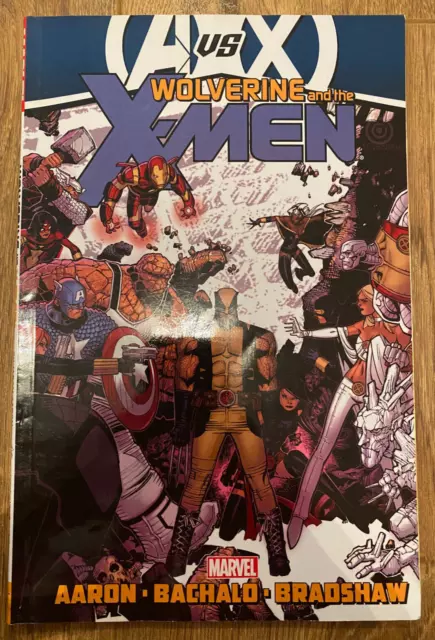 A vs X Wolverine and the X-Men Paperback TPB Graphic Novel Marvel Comics Aaron