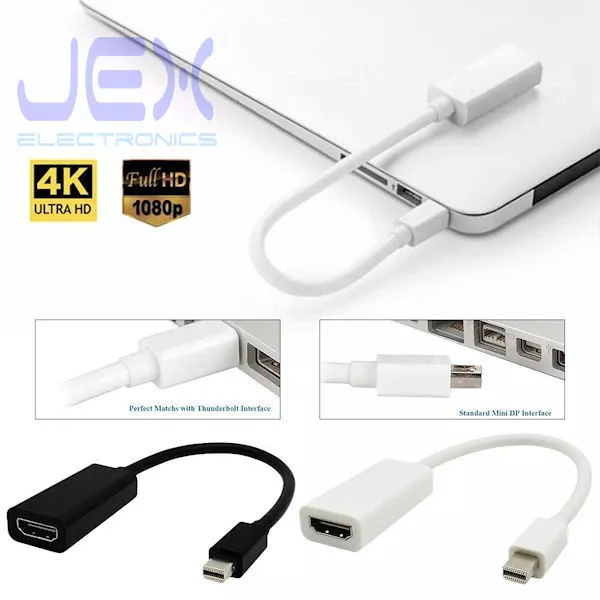 Thunderbolt Mini Display Port DP To HDMI Adapter for Apple MacBook Air Pro iMac