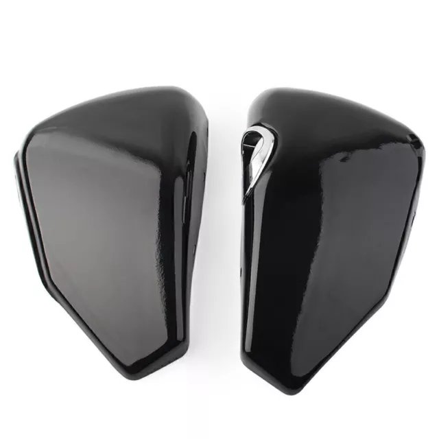 Left Right Black Battery Covers For Harley Sportster XL883 XL1200 2004 2005-2013