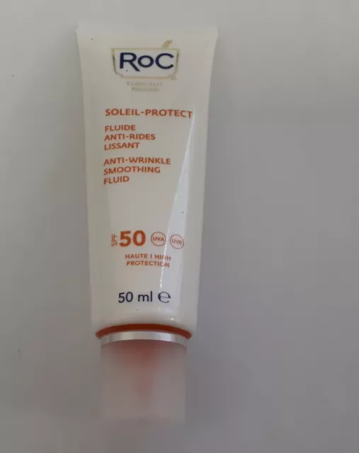 RoC Soleil Protect Fluide Anti-Rides Lissant SPF50, 50 ml protection /EBNM
