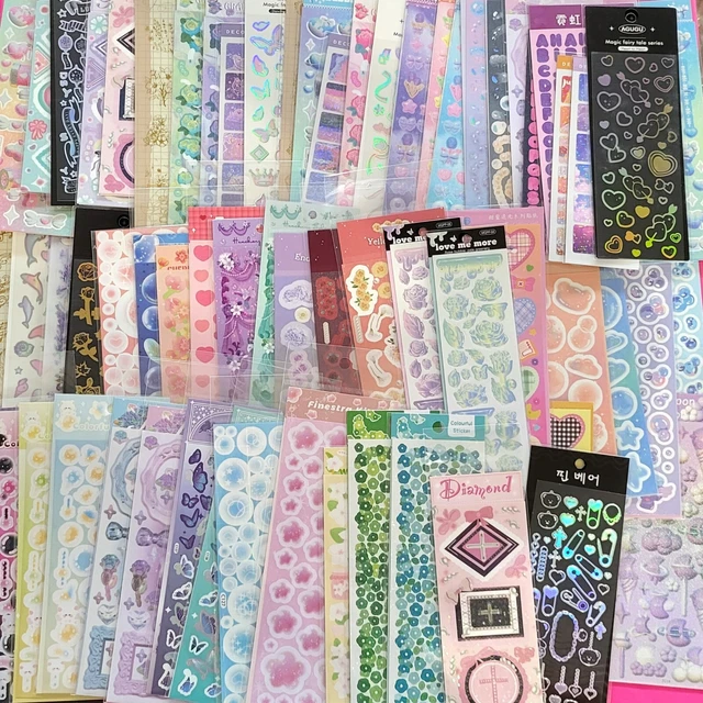5 KOREAN POLCO deco cute stickers sheets toploader set grab bag pack ...