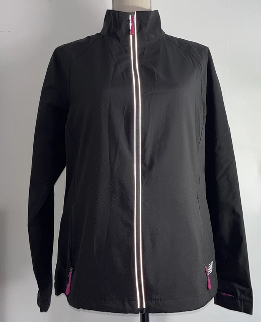 New Balance Ladies Black Track Top Softshell Running Sports Jacket Top Medium