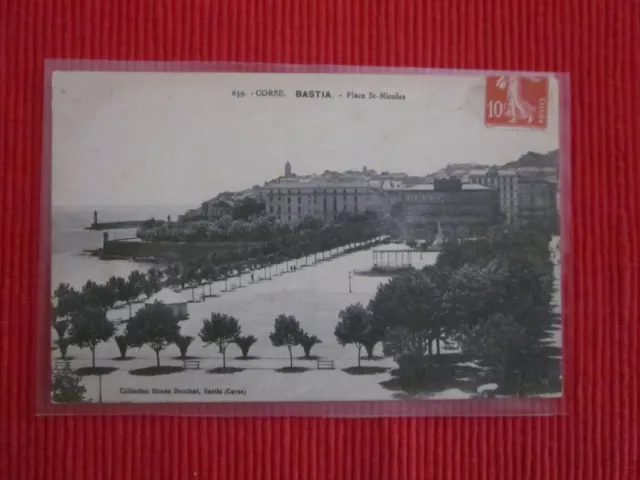 Cpa Written Stamp Bastia Place St Nicolas Corse 20