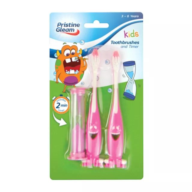 2 X Toothbrush Sand Timer Egg Timer Kids Teeth 2 or 3 Minute Brushing WITH TIMER