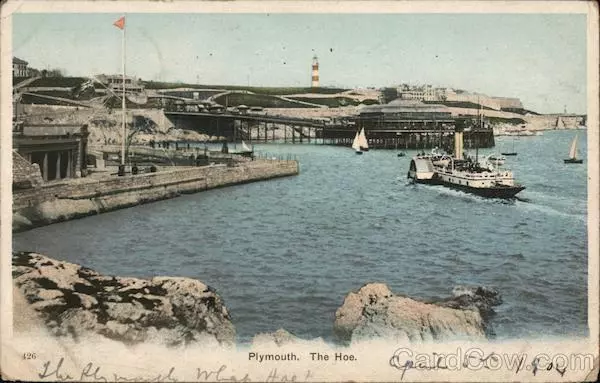 Devon England Plymouth,The Hoe Postcard Vintage Post Card