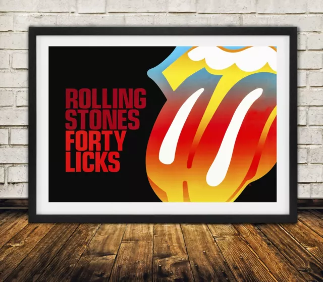 Rolling Stones Forty Licks - High Quality Premium Poster Print