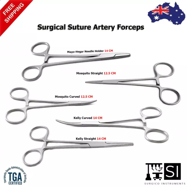Hemostatic Clamp Locking Artery Forceps  Surgical Suture Pliers Needle Holder
