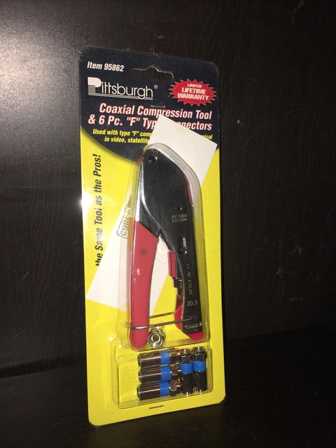 Coaxial Compression Tool RCA BNC F Type Fitting Crimper RG6 RG59 Satellite Cable
