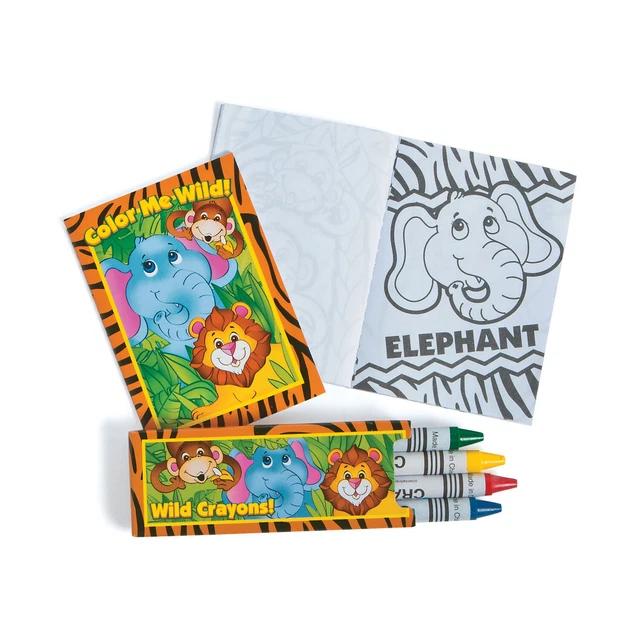 Safari Malset Tiger Löwe Affe Giraffe Zebra Elefant 1 Stück Mitgebsel Partytüten